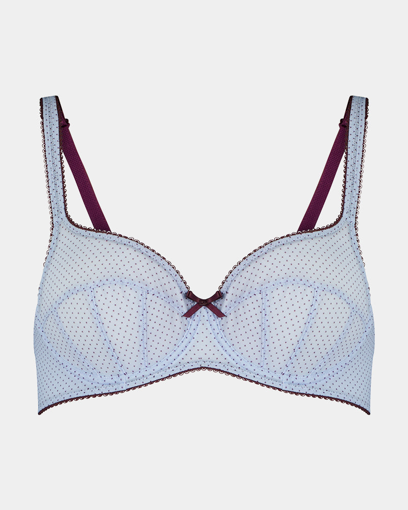 Harmony 2.0 Underwire Bra in SKYWAY/FIG. Flat lay front view