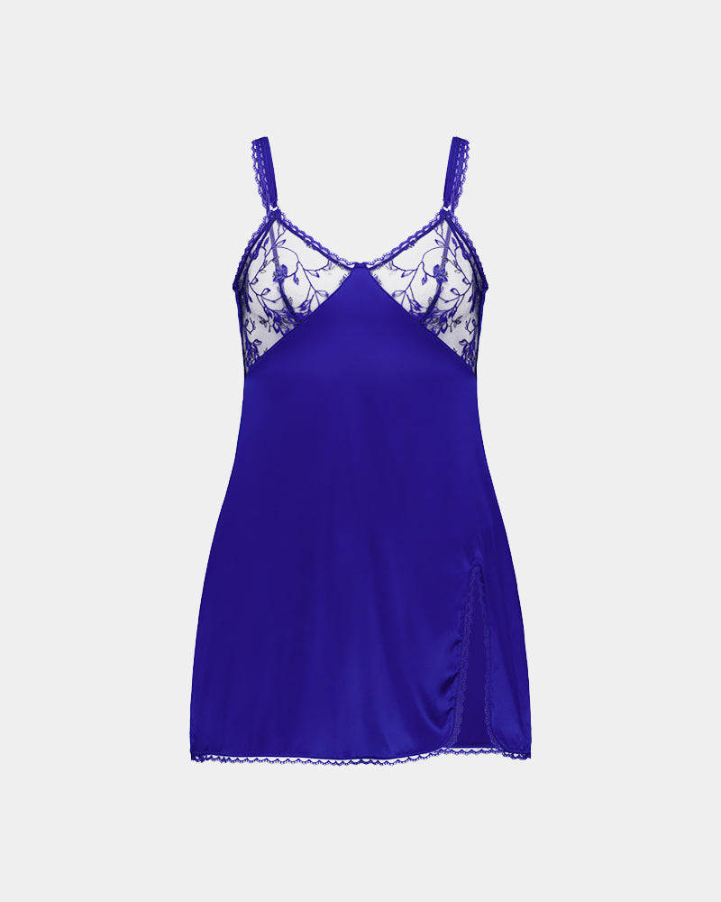 Wild Flower Chemise in Surf The Web. Flat lay front view