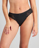 Model wears Selene Bikini in BLACK. On body front view