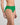 Model wears Juniper Bikini in PARADISE GREEN. On body side view