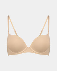 My Fit Smooth Push Up Bra in FRAPPE. Flat lay front view