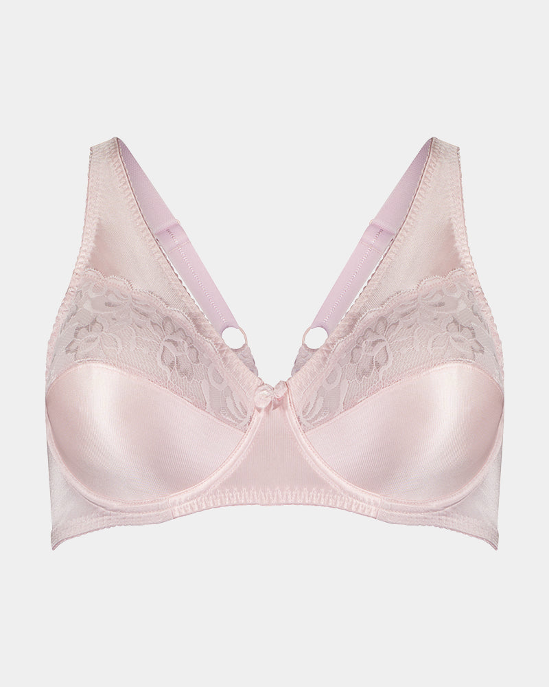 Classic Underwire Underwire Bra in PALE LILAC. Flat lay front view