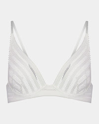 Morning Lola Underwire Bra in WHITE. Flat lay front view