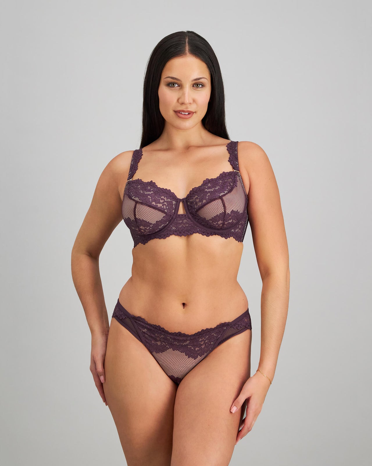 Nova Rosa Underwire Bra in PLUM PERFECT. Feature shot