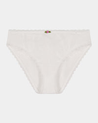 Body Cocoon Bikini in WHITE. Flat lay front view