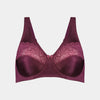 Classic Underwire Underwire Bra in GRAPE WINE. Flat lay front view