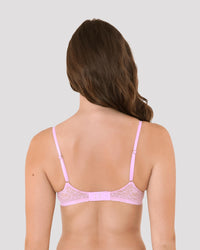Model wears Niara Underwire Bra in SOFT SUMMER. On body back view