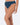 Model wears Coral High Cut Brief in REFLECTING POND. On body side view