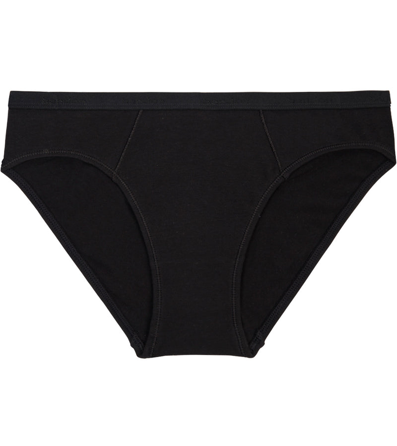 Body Cotton Bikini in BLACK. Flat lay front view