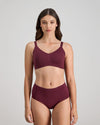 Comfit Collection Wire Free Bra in FIG. Feature shot