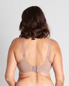 Model wears Comfit Collection Contour Bra in MOCHA. On body back view