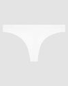 Body Cotton Thong in WHITE. Flat lay front view