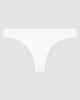 Body Cotton Thong in WHITE. Flat lay front view