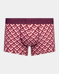 Retros Print Mens Trunk in ART TILE PRINT. Flat lay front view