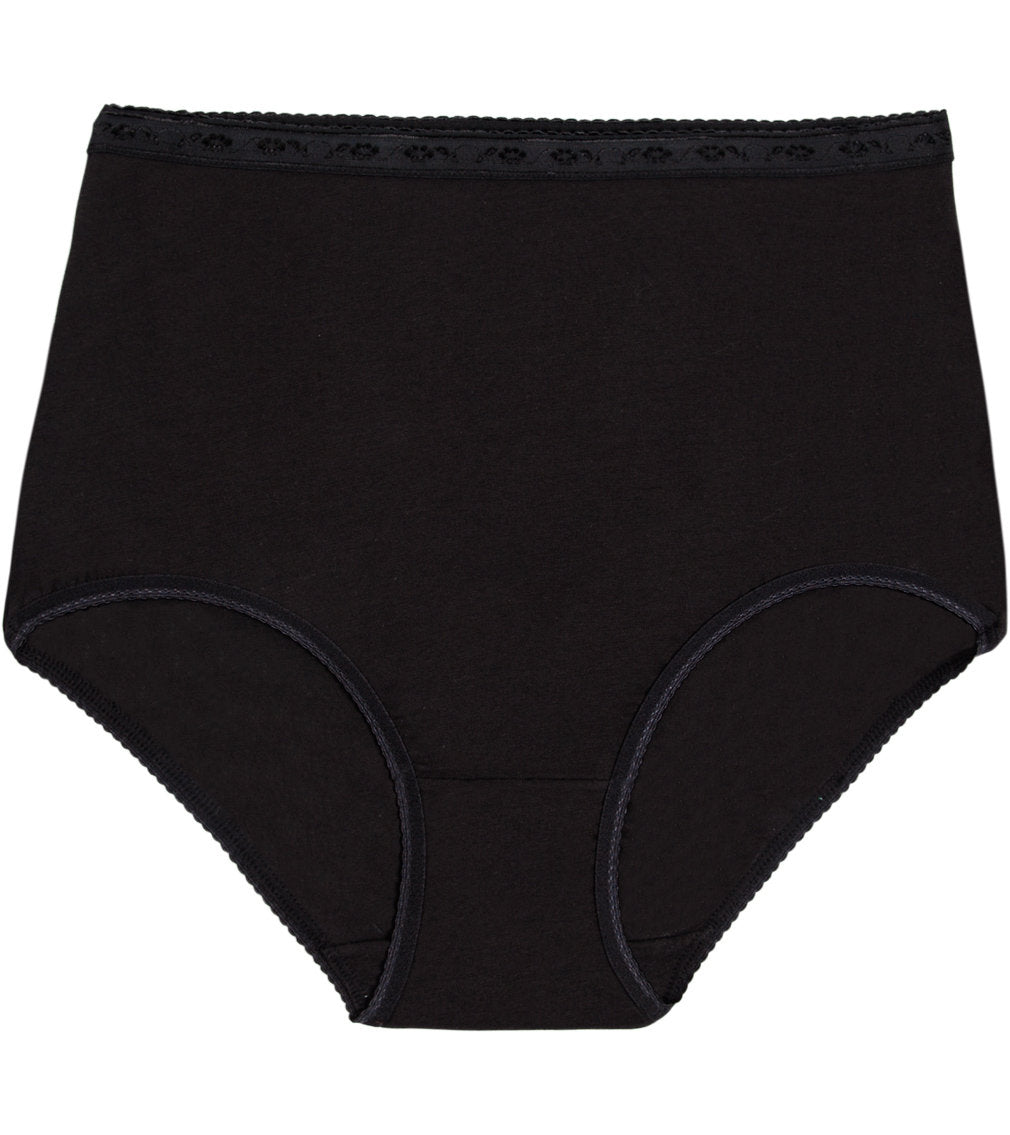 Freedom Full Brief in BLACK. Flat lay front view