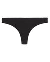 Body Cotton Thong in BLACK. Flat lay front view