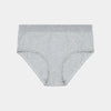 Cotton Logo Full Brief in GREY MARL. Flat lay front view