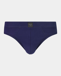 High Tech Cotton Mens Brief in PEACOAT. Flat lay front view