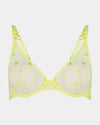 Sunlit Underwire Bra in LEMON MERINGUE. Flat lay front view