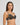 Model wears Lost Paradise Push Up Bra in BLACK PRINT. On body side view