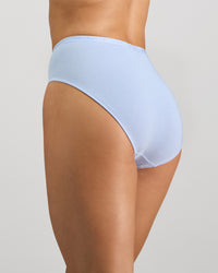 Body Cotton High Cut Brief in SKYWAY. Flat lay back view