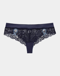 Zoe Thong in ECLIPSE BLUE/COPEN BLUE. Flat lay front view