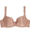 Damask Contour Bra in COCO CREME. Flat lay front view