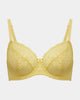 Kaia Underwire Bra in LEMON MERINGUE. Flat lay front view