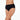 Model wears Cotton Logo Full Brief in BLACK. On body side view