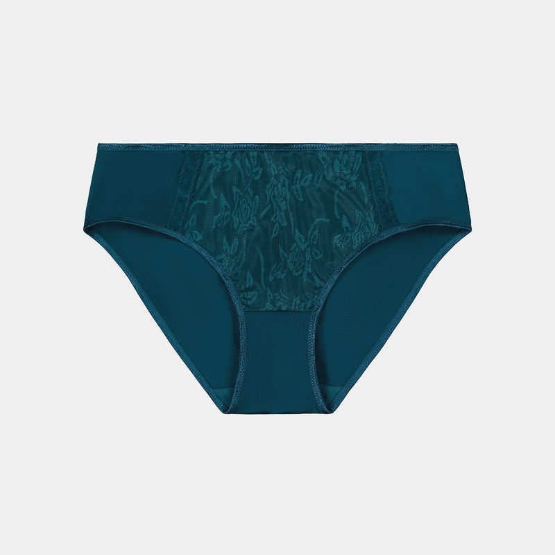 Divine Bikini in BLUE CORAL. Flat lay front view