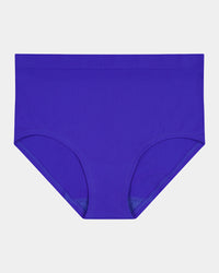 Seamless Soft Full Brief in DAZZLING BLUE. Flat lay front view