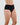 Model wears Cotton And Lace Full Brief in BLACK. On body side view