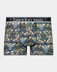 Retros Print Mens Trunk in TWISTED CLASSICS. Flat lay front view