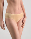 Model wears Body Cotton Bikini in NATURAL. On body side view