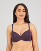 Model wears Sculpt Contour Bra in PLUM PERFECT. On body front view