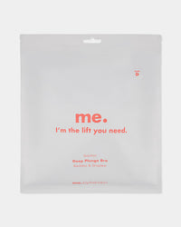 Deep Plunge Bra Strap + Back Less Bra in Nude. Flat lay front view