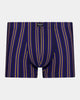 Cotton Stretch Mens Trunk in PEACOAT/OAKBUFF STRIPE. Flat lay front view