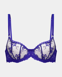 Wild Flower Underwire Bra in Surf The Web. Flat lay front view