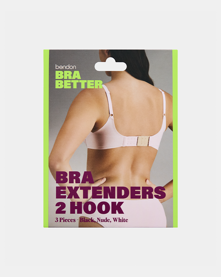 Model wears Bra Extenders 2 Hook 3 pack in ASSORTED. On body front view