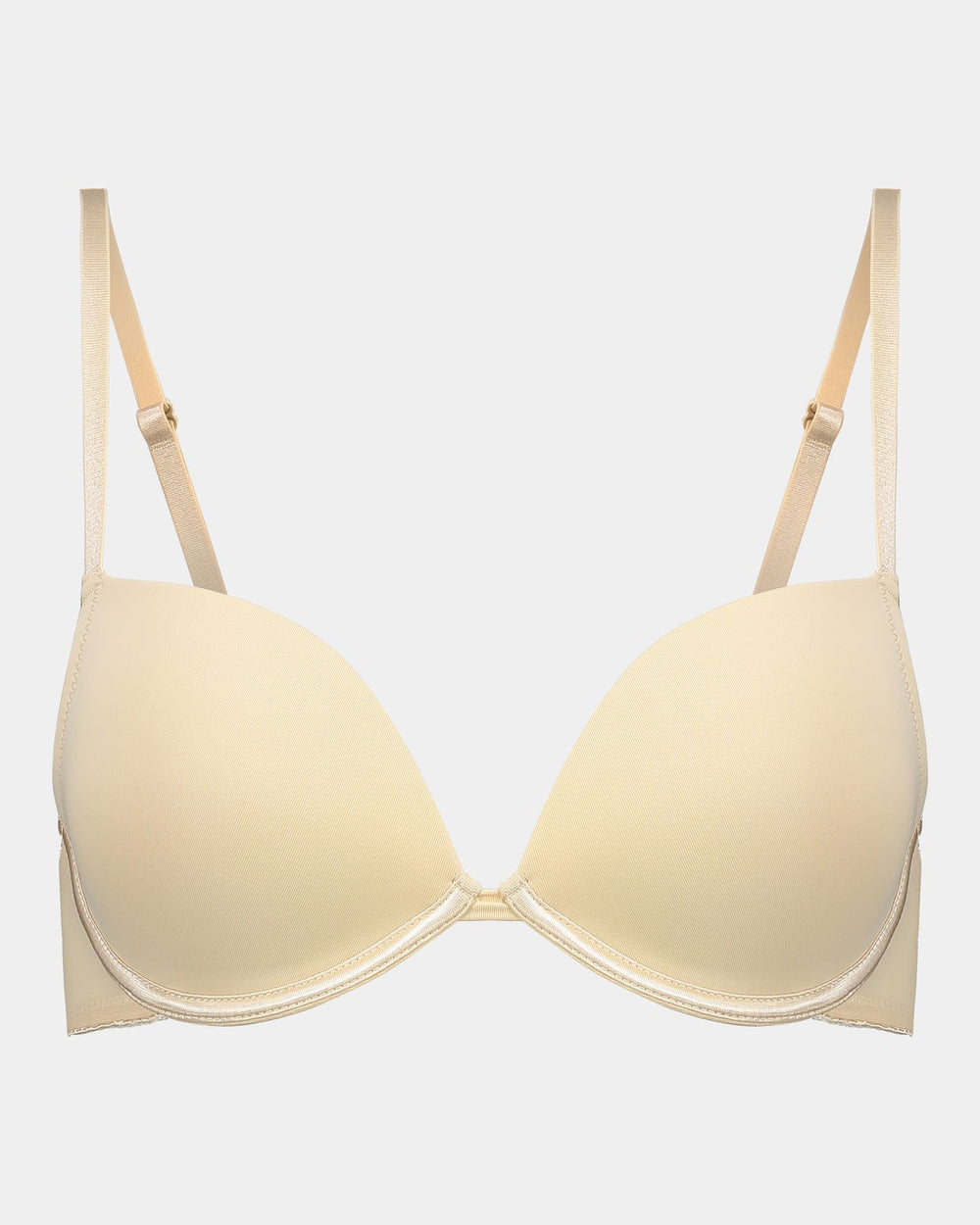 Body Basics Push Up Bra in AMERICAN NUDE. Flat lay front view