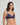 Model wears My Fit Lace Push Up Bra in Medieval Blue. On body side view