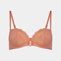 Illicit Love Contour Bra in CANYON CLAY. Flat lay front view