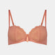 Illicit Love Contour Bra in CANYON CLAY. Flat lay front view