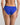 Model wears Seamless Soft Bikini in DAZZLING BLUE. On body back view
