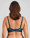 Model wears Midnight Express Underwire Bra in REFLECTING POND. On body back view