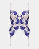 Everleigh Corset in SURF THE WEB/BLUSH. Flat lay front view
