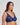 Model wears Classic Underwire Underwire Bra in Medieval Blue. On body side view