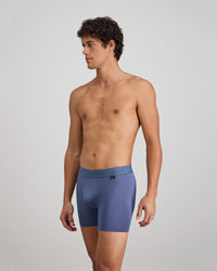 Bamboo Mens Trunk in VINTAGE INDIGO. Flat lay back view