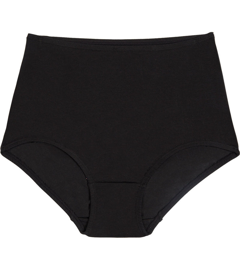 Freestyle Full Brief in BLACK. Flat lay front view
