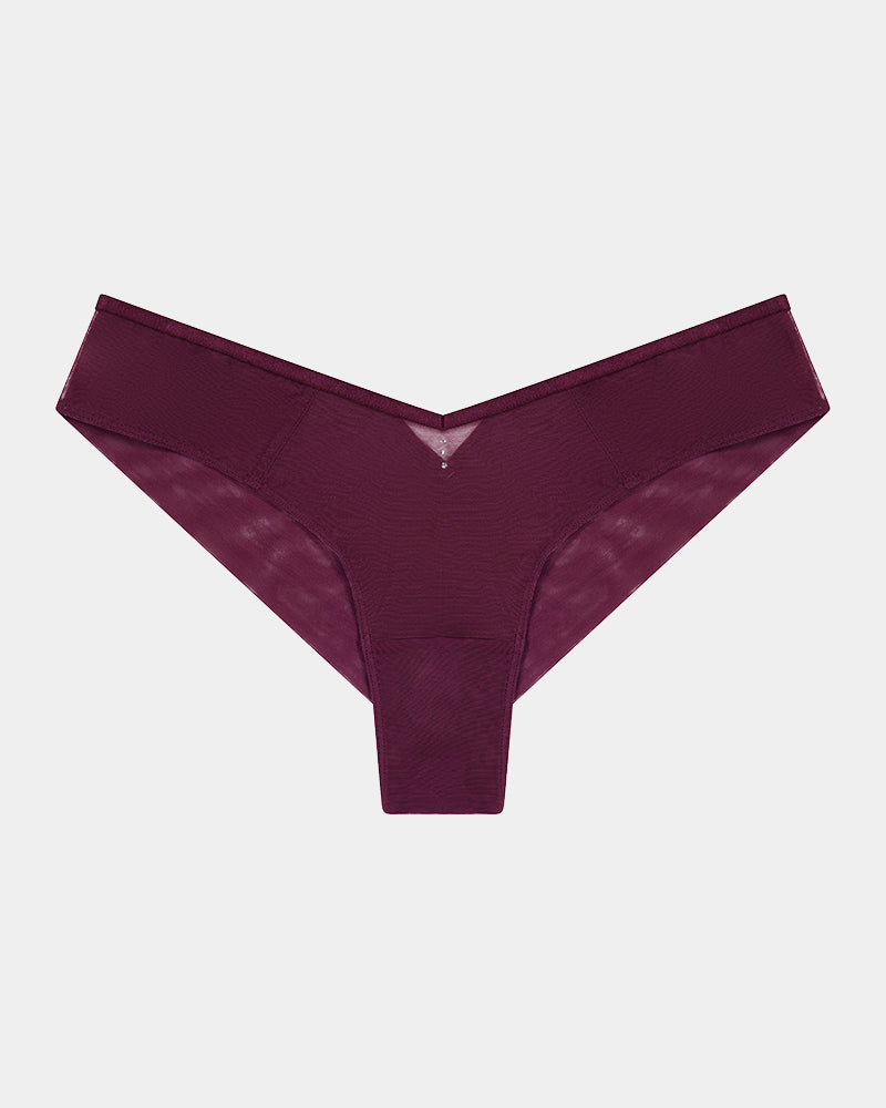 Sheer Impact Brazilian in FIG. Flat lay front view
